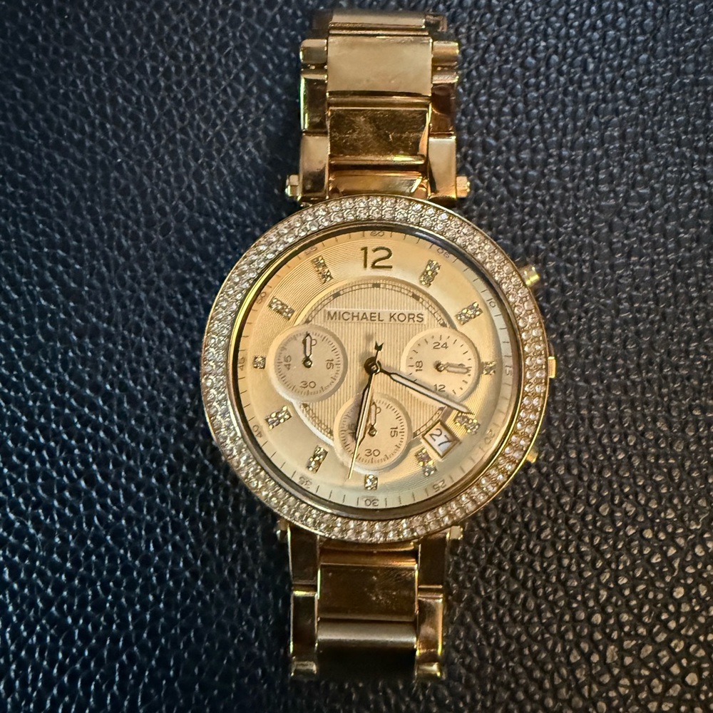Michael Kors Gold-Tone Women's Watch with Crystal Accents